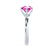 ANNORA - Chatham® Pink Sapphire Platinum 950 Twist Solitaire Ring Engagement Ring Lily Arkwright