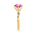 ANNORA - Chatham® Pink Sapphire 18k Yellow Gold Twist Solitaire Ring Engagement Ring Lily Arkwright