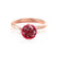 ANNORA - Chatham® Ruby 18k Rose Gold Twist Solitaire Ring Engagement Ring Lily Arkwright