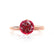 ANNORA - Chatham® Ruby 18k Rose Gold Twist Solitaire Ring Engagement Ring Lily Arkwright