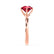 ANNORA - Chatham® Ruby 18k Rose Gold Twist Solitaire Ring Engagement Ring Lily Arkwright