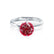 ANNORA - Chatham® Ruby 950 Platinum Twist Solitaire Ring Engagement Ring Lily Arkwright