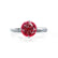 ANNORA - Chatham® Ruby 950 Platinum Twist Solitaire Ring Engagement Ring Lily Arkwright