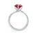ANNORA - Chatham® Ruby 18k White Gold Twist Solitaire Ring Engagement Ring Lily Arkwright