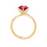 ANNORA - Chatham® Ruby 18k Yellow Gold Twist Solitaire Ring Engagement Ring Lily Arkwright