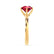 ANNORA - Chatham® Ruby 18k Yellow Gold Twist Solitaire Ring Engagement Ring Lily Arkwright