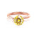 ANNORA - Chatham® Yellow Sapphire 18k Rose Gold Twist Solitaire Ring Engagement Ring Lily Arkwright