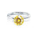ANNORA - Chatham® Yellow Sapphire Platinum 950 Twist Solitaire Ring Engagement Ring Lily Arkwright