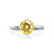 ANNORA - Chatham® Yellow Sapphire 18k White Gold Twist Solitaire Ring Engagement Ring Lily Arkwright