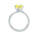 ANNORA - Chatham® Yellow Sapphire 18k White Gold Twist Solitaire Ring Engagement Ring Lily Arkwright