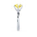 ANNORA - Chatham® Yellow Sapphire 18k White Gold Twist Solitaire Ring Engagement Ring Lily Arkwright
