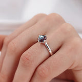 Annora Round Lab Grown Alexandrite engagement ring 950 platinum Solitaire Lily Arkwright 2 