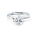 ANNORA - Ready to Ship 1.00ct Round Lab Diamond 18K White Gold Twist Solitaire