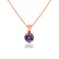 AURORA - Round Alexandrite 18k Rose Gold Solitaire Pendant Pendant Lily Arkwright
