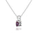AURORA - Round Alexandrite 18k White Gold Solitaire Pendant Pendant Lily Arkwright