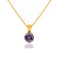 AURORA - Round Alexandrite 18k Yellow Gold Solitaire Pendant Pendant Lily Arkwright