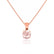 AURORA - Round Champagne Sapphire 18k Rose Gold Solitaire Pendant Pendant Lily Arkwright