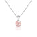 AURORA - Round Champagne Sapphire 18k White Gold Solitaire Pendant Pendant Lily Arkwright