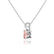AURORA - Round Champagne Sapphire 18k White Gold Solitaire Pendant Pendant Lily Arkwright