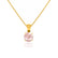 AURORA - Round Champagne Sapphire 18k Yellow Gold Solitaire Pendant Pendant Lily Arkwright