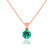 AURORA - Round Emerald 18k Rose Gold Solitaire Pendant Pendant Lily Arkwright
