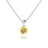 AURORA - Round Yellow Sapphire 18k White Gold Solitaire Pendant Pendant Lily Arkwright