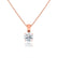AURORA - Round Lab Diamond 18k Rose Gold Solitaire Pendant Pendant Lily Arkwright