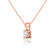 AURORA - Round Lab Diamond 18k Rose Gold Solitaire Pendant Pendant Lily Arkwright