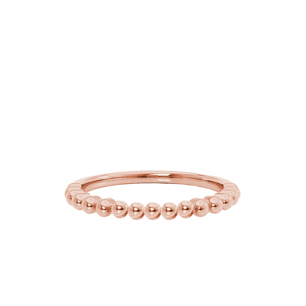 AUSHA - Bubble & Bead Stacking Eternity Band 18k Rose Gold Engagement Ring Lily Arkwright