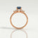 BALLET - Chatham® Pear Alexandrite & Diamond Half Halo Tiara Ring 18k Rose Gold