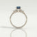BALLET - Chatham® Pear Alexandrite & Diamond Half Halo Tiara Ring 18k White Gold