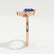 BALLET - Pear Blue Sapphire & Diamond Half Halo Tiara Ring 18k Rose Gold