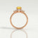 BALLET - Pear Yellow Sapphire & Diamond Half Halo Tiara Ring 18k Rose Gold