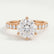 BELLE - Round Lab Diamond 18k Rose Gold Shoulder Set Ring