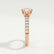 BELLE - Round Lab Diamond 18k Rose Gold Shoulder Set Ring