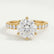 BELLE - Round Lab Diamond 18k Yellow Gold Shoulder Set Ring