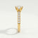 BELLE - Round Lab Diamond 18k Yellow Gold Shoulder Set Ring