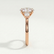 Blossom oval and pear lab diamond trilogy 18k rose gold engagement ring
