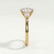 Blossom oval and pear lab diamond trilogy 18k yellow gold engagement ring