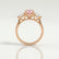 BLOSSOM - Oval Pink Lab Diamond & Pear Lab Diamond 18k Rose Gold Trilogy Ring