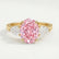 BLOSSOM - Oval Pink Lab Diamond & Pear Lab Diamond 18k Yellow Gold Trilogy Ring