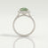 BLUSH - Round Green Lab Diamond 18k White Gold Petite Halo Ring