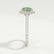 BLUSH - Round Green Lab Diamond 18k White Gold Petite Halo Ring