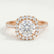 BLUSH - Round Lab Diamond 18k Rose Gold Petite Halo Ring