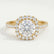 BLUSH - Round Lab Diamond 18k Yellow Gold Petite Halo Ring