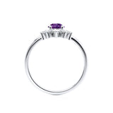 BALLET - Pear Alexandrite & Diamond Half Halo Tiara Ring Platinum 950 Engagement Ring Lily Arkwright