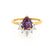 BALLET - Pear Alexandrite & Diamond Half Halo Tiara Ring 18k Yellow Gold Engagement Ring Lily Arkwright