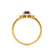 BALLET - Pear Alexandrite & Diamond Half Halo Tiara Ring 18k Yellow Gold Engagement Ring Lily Arkwright