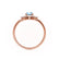 BALLET - Pear Aqua Spinel & Diamond Half Halo Tiara Ring 18k Rose Gold Engagement Ring Lily Arkwright