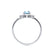 BALLET - Pear Aqua Spinel & Diamond Half Halo Tiara Ring 18k White Gold Engagement Ring Lily Arkwright